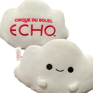 Cirque Du Soleil Echo Cloud Plush Pillow 14" Nursery Stuffed Animal Decor White